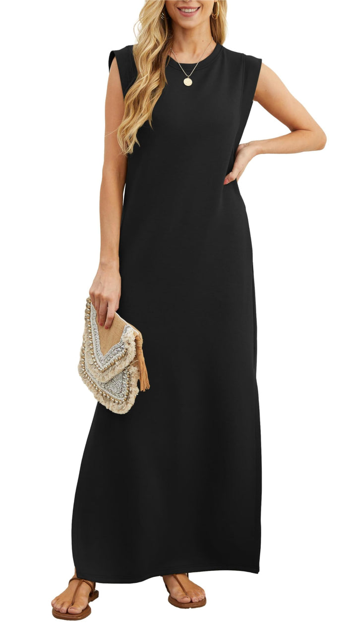 NINALEE - VESTIDO MAXI DIVIDIDO DE FLUJO RELAJADO