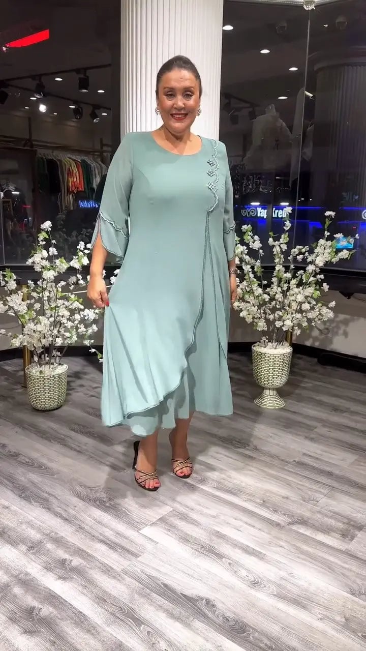 LAFRIZA - VESTIDO DE CHIFÓN FLUIDO BREEZE