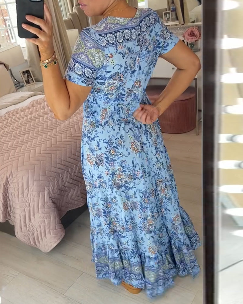 Alisa™ - Vestido con escote en V y patrón floral