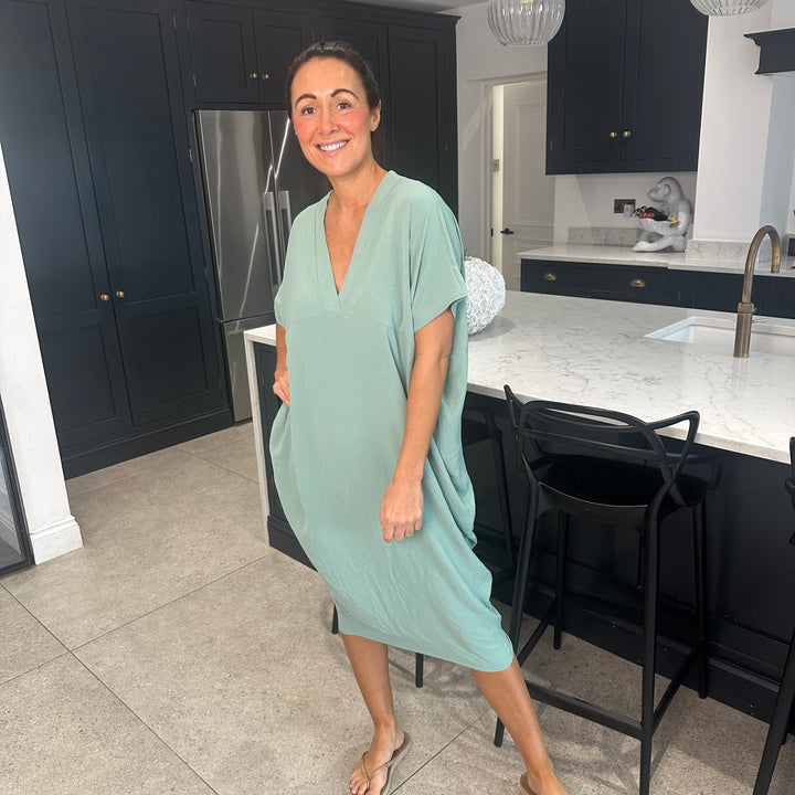 TANYA - VESTIDO MAXI CON ESCOTE EN V