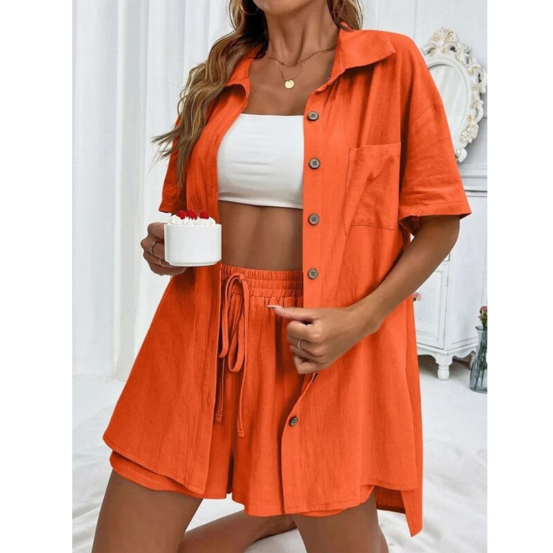 MERYL – CONJUNTO MODISH DE CAMISA ABOTONADA