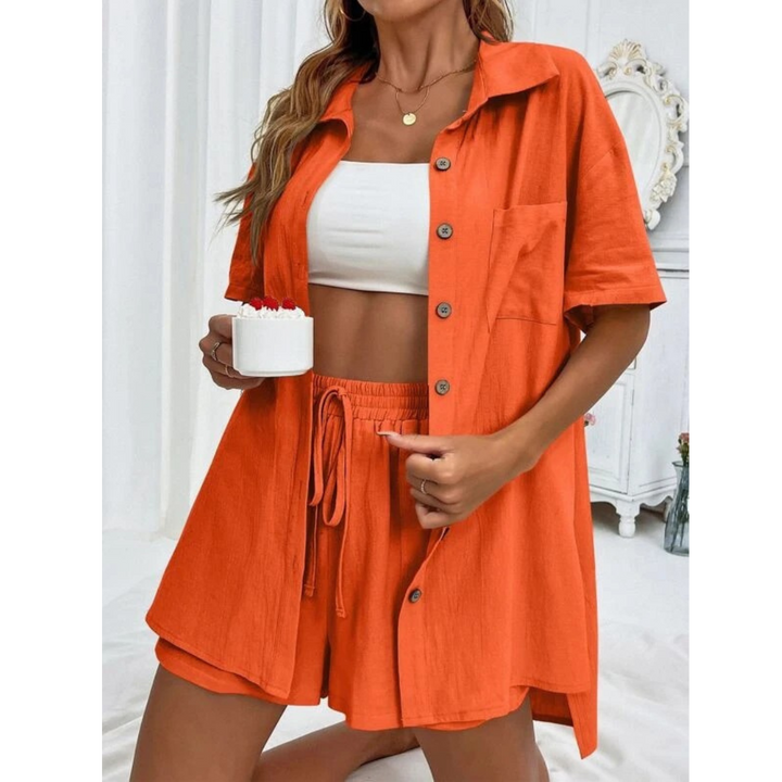 MERYL – CONJUNTO MODISH DE CAMISA ABOTONADA