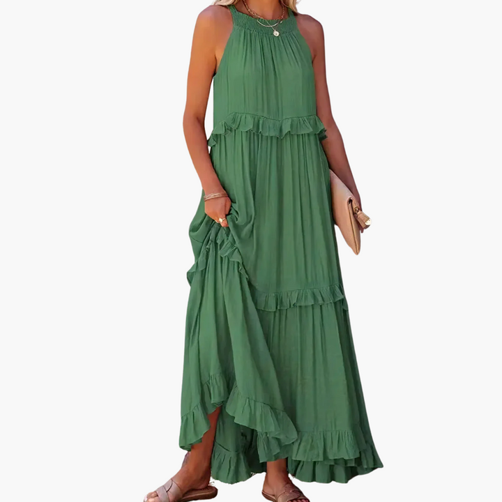 DIVINA - VESTIDO ESTILO VOLANTES LIGEROS