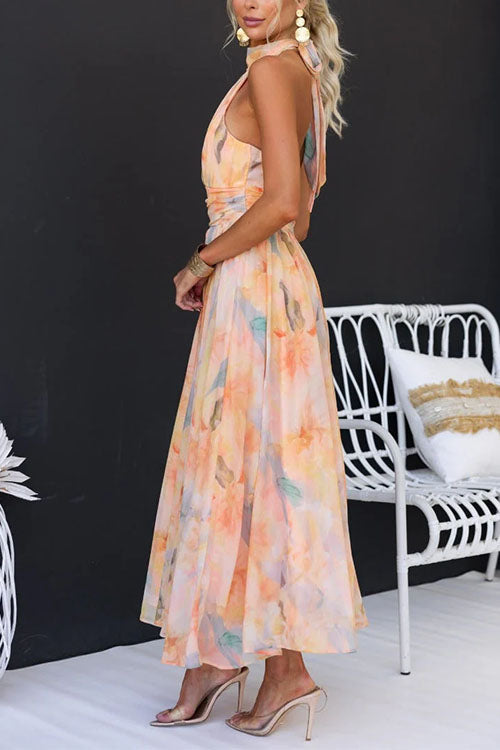 CHARLENE - VESTIDO DISEÑADO Y PINTADO A MANO