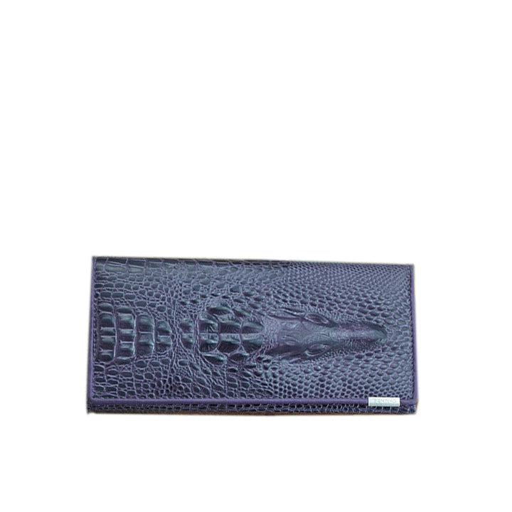 EVANGELINE - CARTERA DE CUERO CON RELIEVE DE COCODRILO