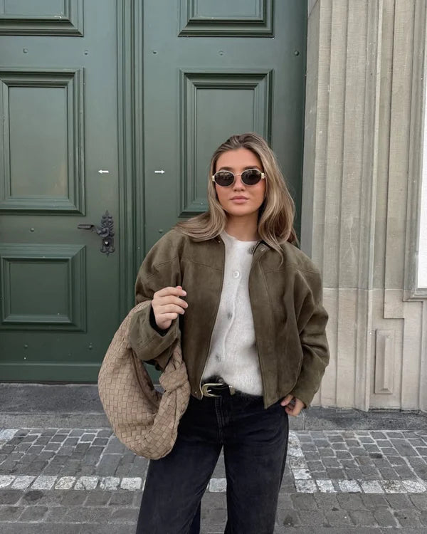 ADA - CHAQUETA BOMBER DE PIEL SINTÉTICA
