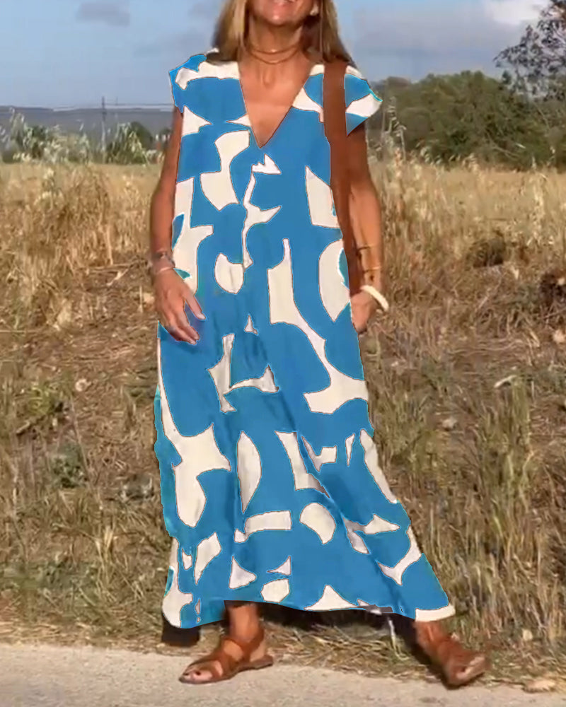 Alvina - Vestido Abstracto Relajado
