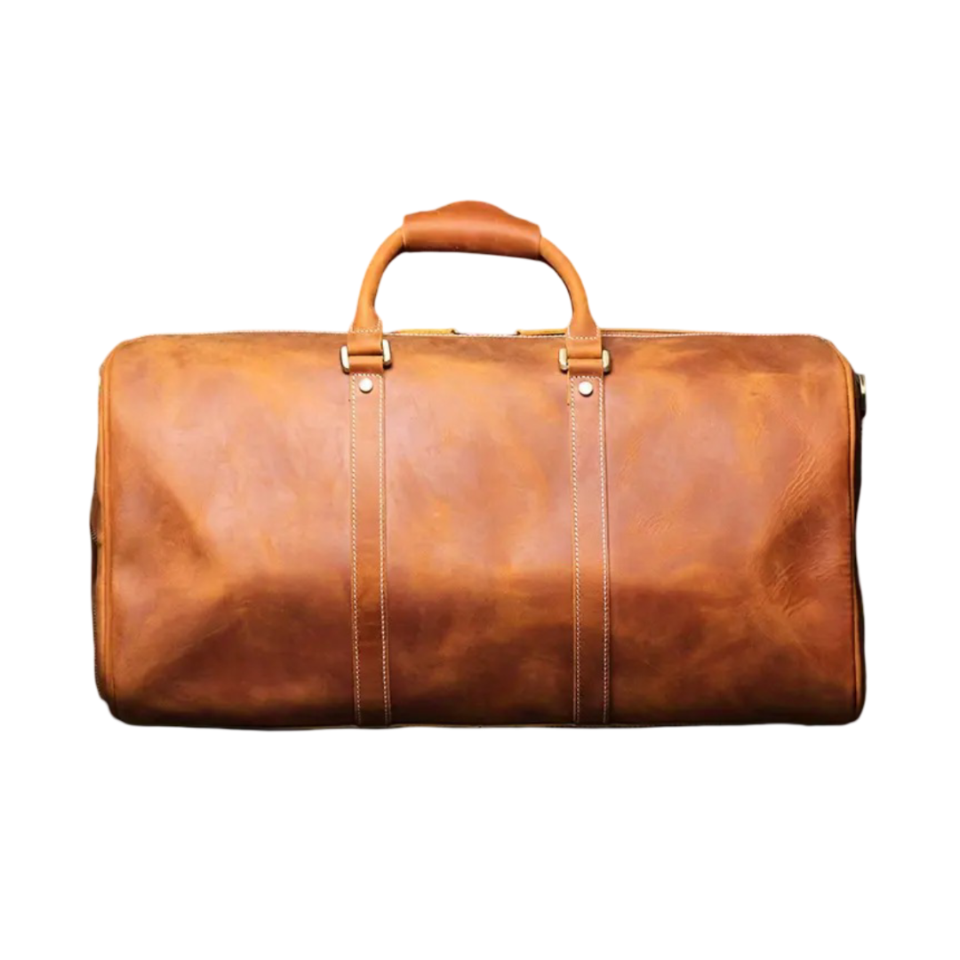 Easton | Bolso de Cuero Grano Completo para Viajes y Fines de Semana