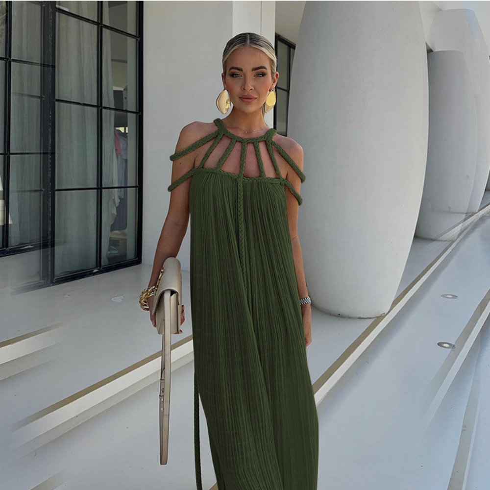 ROYALTY - VESTIDO MAXI MODERNO Y SOFISTICADO