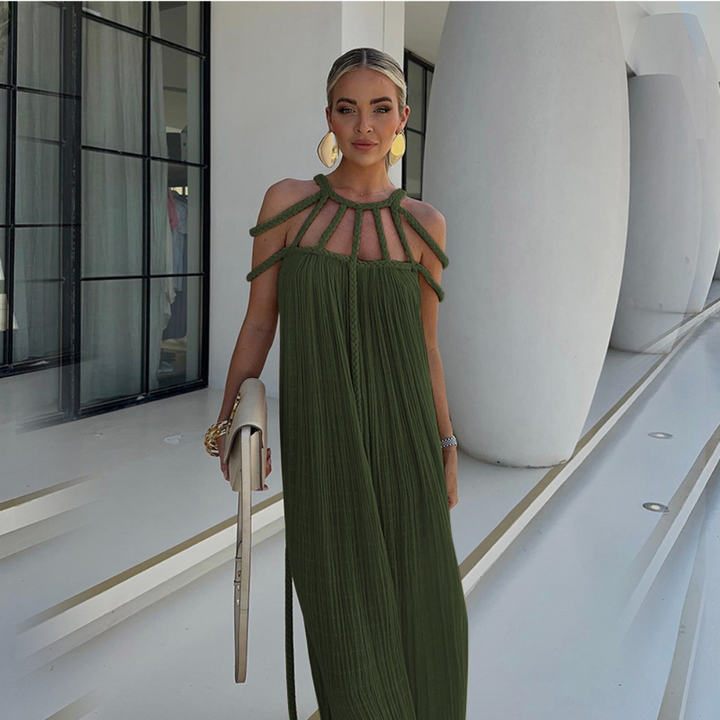 ROYALTY - VESTIDO MAXI MODERNO Y SOFISTICADO