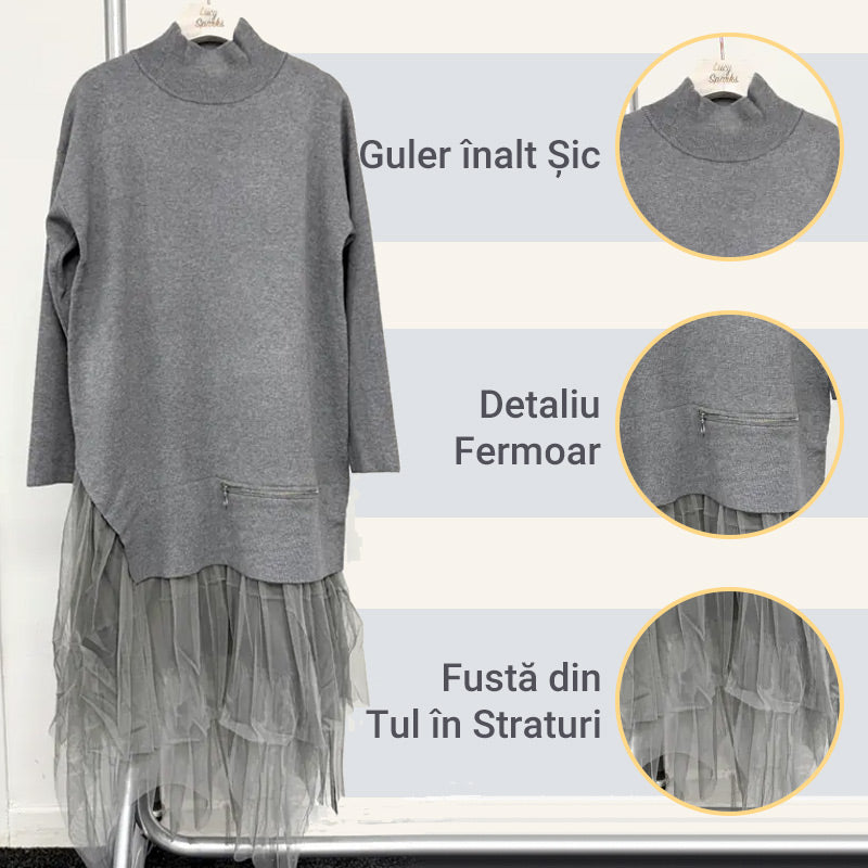 PENNYLANE - CONJUNTO ELEGANTE DE TUL CON MANGA LARGA