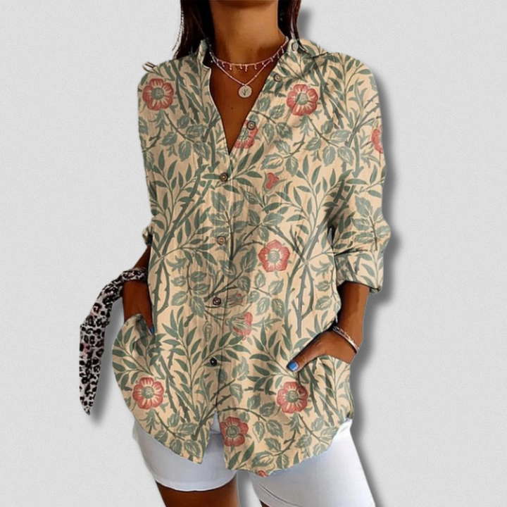 STACEY - BLUSA DE MANGA LARGA CON ESTAMPADO FLORAL