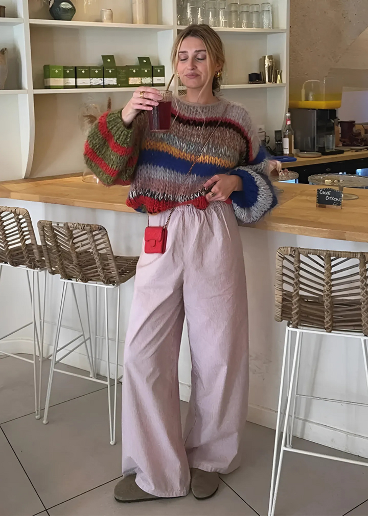 DEBRA - SUÉTER A RAYAS RETRO