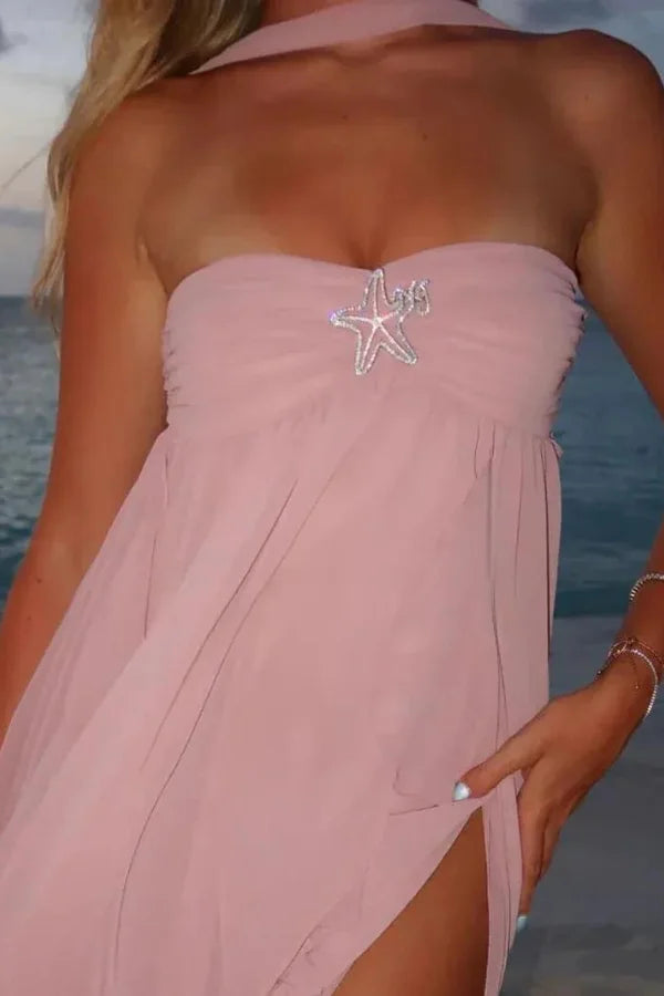 FAIRYJANE - VESTIDO MAXI DE ENCAJE ELEGANTE