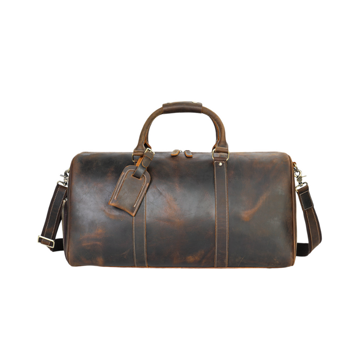 Rhett | Bolsa de Cuero Vintage de Grano Completo para Viajes Refinados