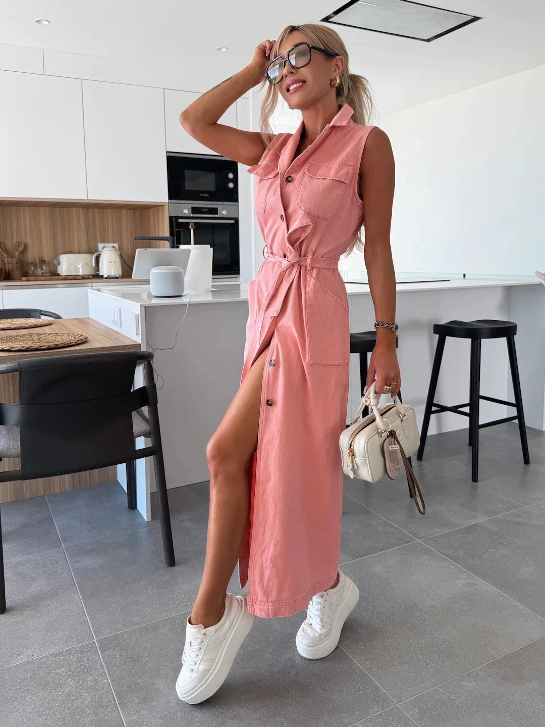 CANDICE - VESTIDO LARGO DE DENIM