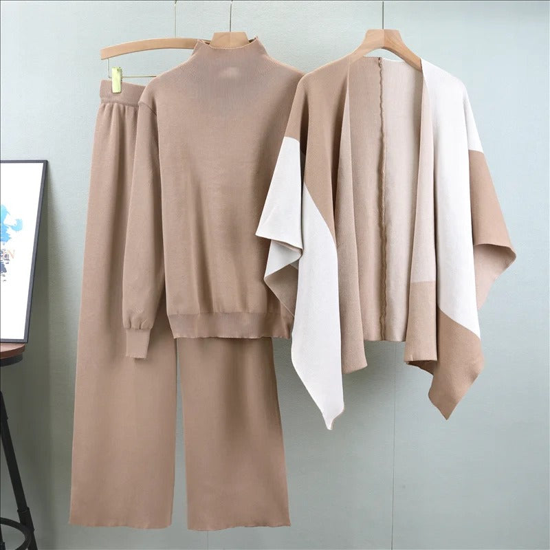 Alyssa™ - Elegante Traje de Tres Piezas de Punto