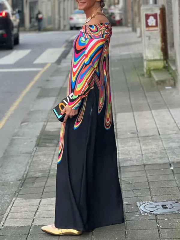 HICACINTO - VESTIDO MAXI MULTICOLOR CLÁSICO