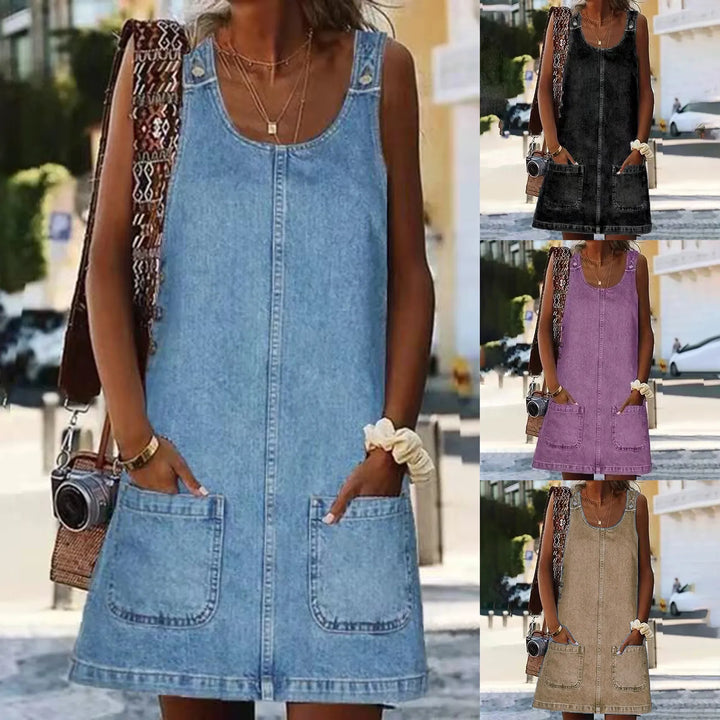 TIA - VESTIDO MINI AJUSTADO DE DENIM