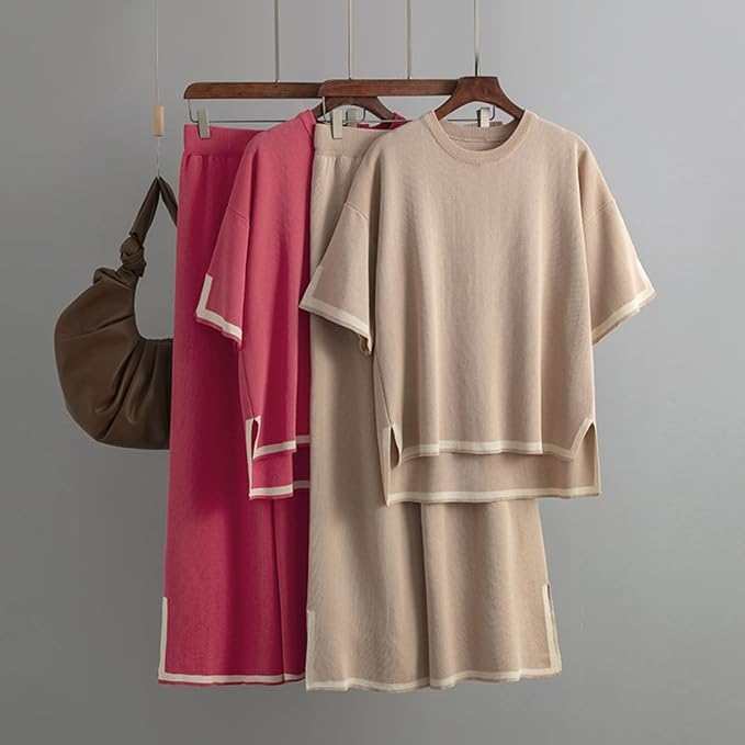 Charlotte™ - Conjunto Elegante de Manga Corta en Seda Hielo