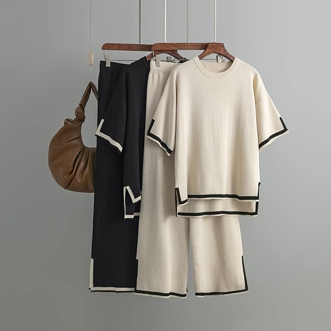 Charlotte™ - Conjunto Elegante de Manga Corta en Seda Hielo