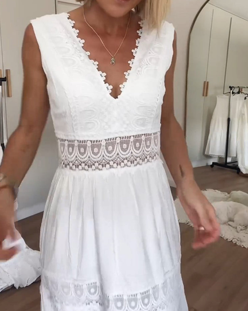 Clover - VENTA DE VESTIDO DE ENCAJE BLANCO