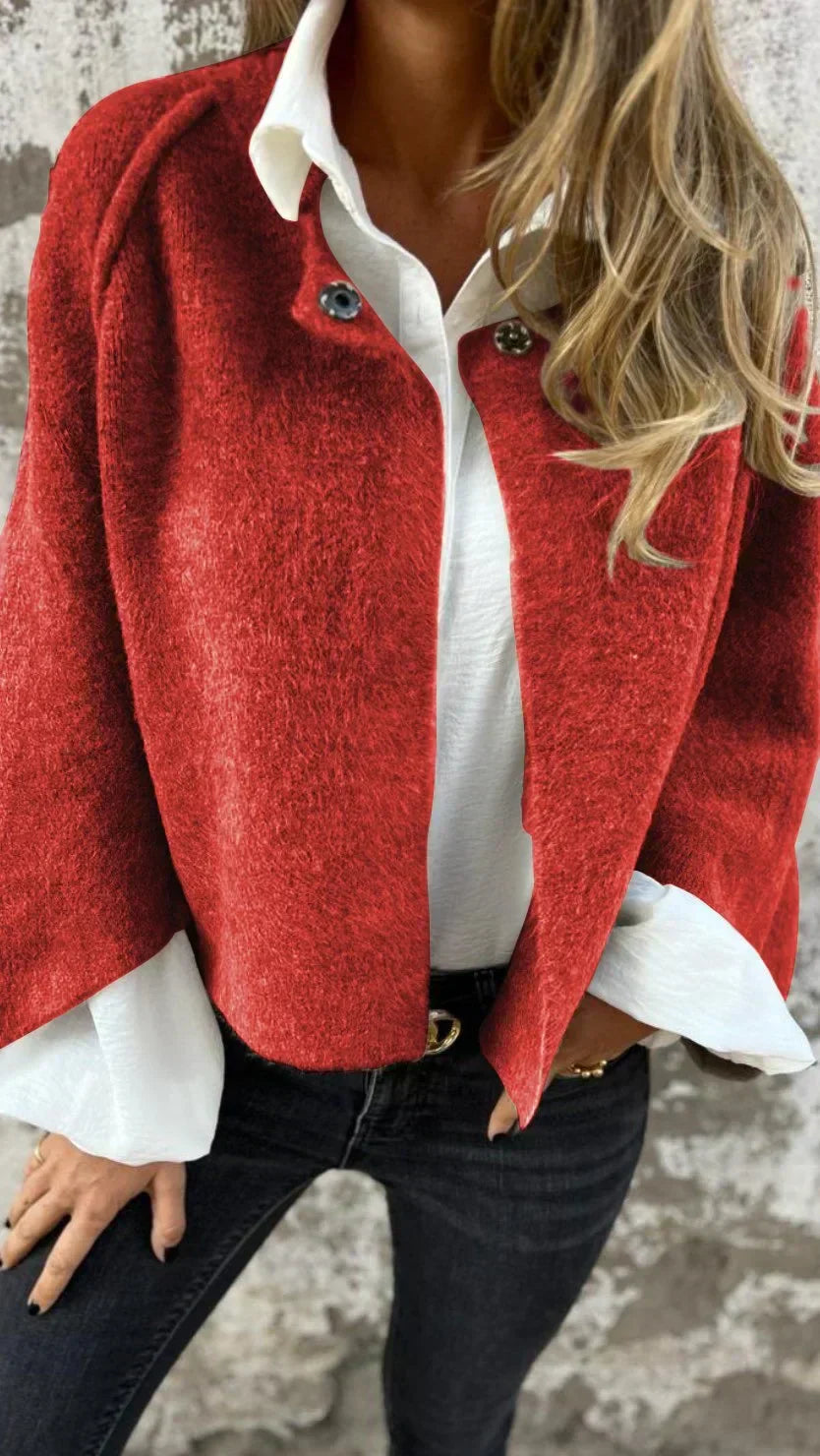 ANNABELLE - CARDIGAN CLÁSICO DE LANA MANGA LARGA