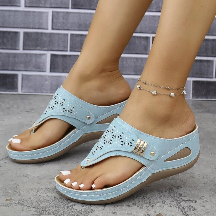 KATIARA - SANDALIAS CUÑA ELEGANTES Y CÓMODAS