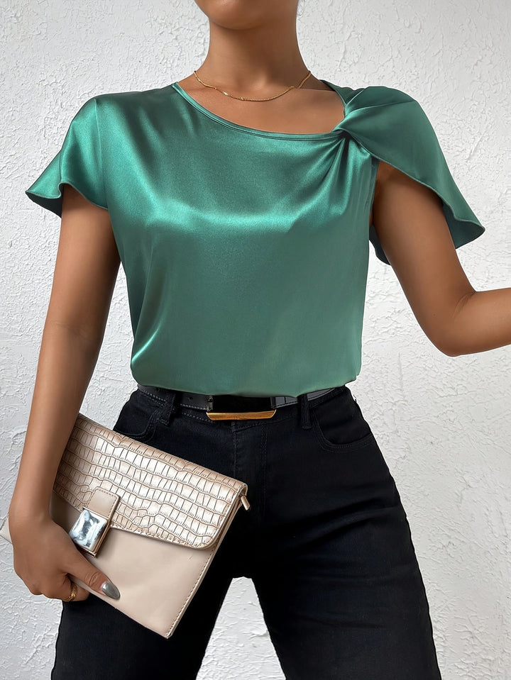 LEASA - BLUSA CON ACENTO MODERNO EN EL HOMBRO