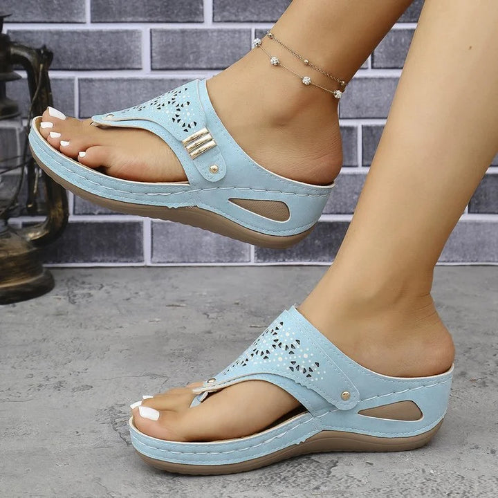 KATIARA - SANDALIAS CUÑA ELEGANTES Y CÓMODAS