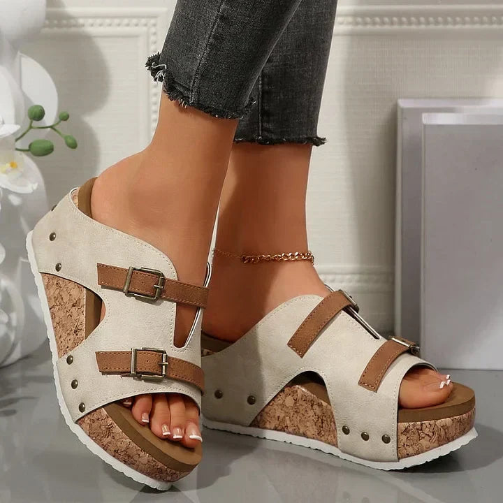 NEFERTARI - SANDALIAS ORTOPÉDICAS DE CUÑA A LA MODA