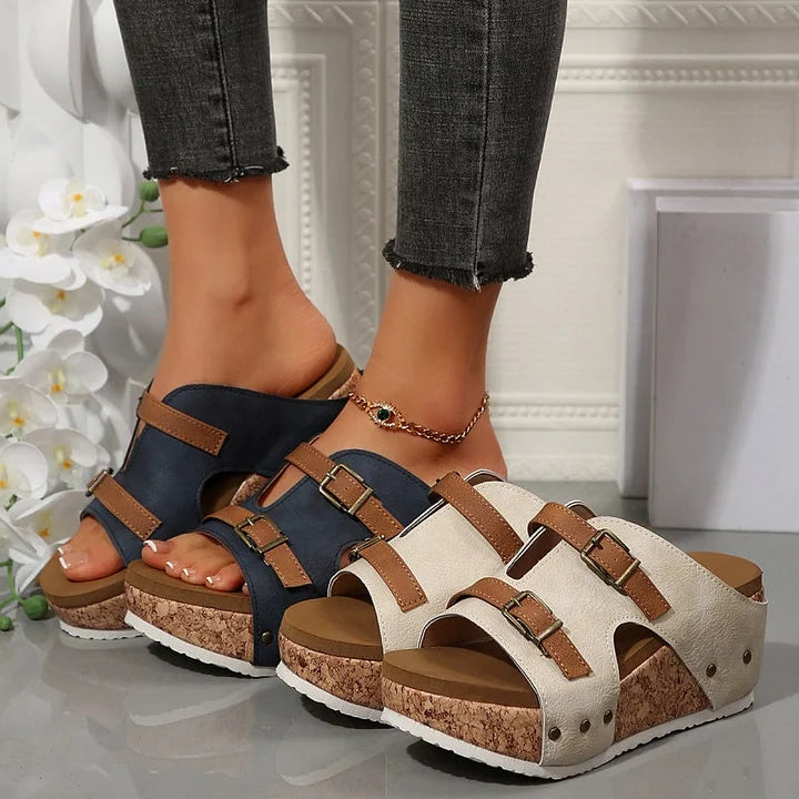 NEFERTARI - SANDALIAS ORTOPÉDICAS DE CUÑA A LA MODA