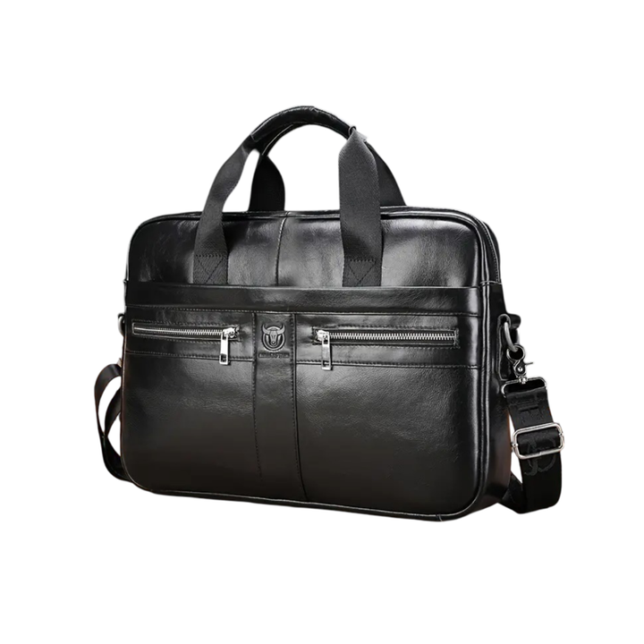 Preston | Elegante Maletín de Cuero para Trabajo con Doble Cremallera Frontal