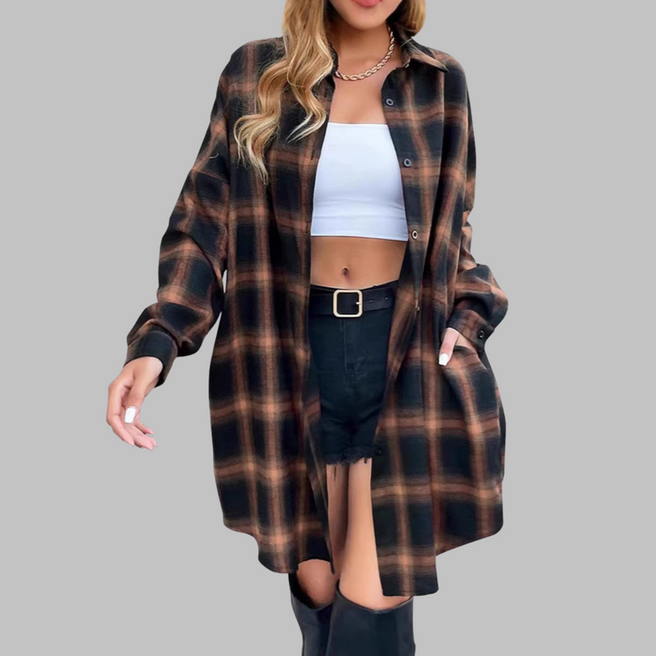 JANAYA - LA ELEGANTE BLUSA A CUADROS