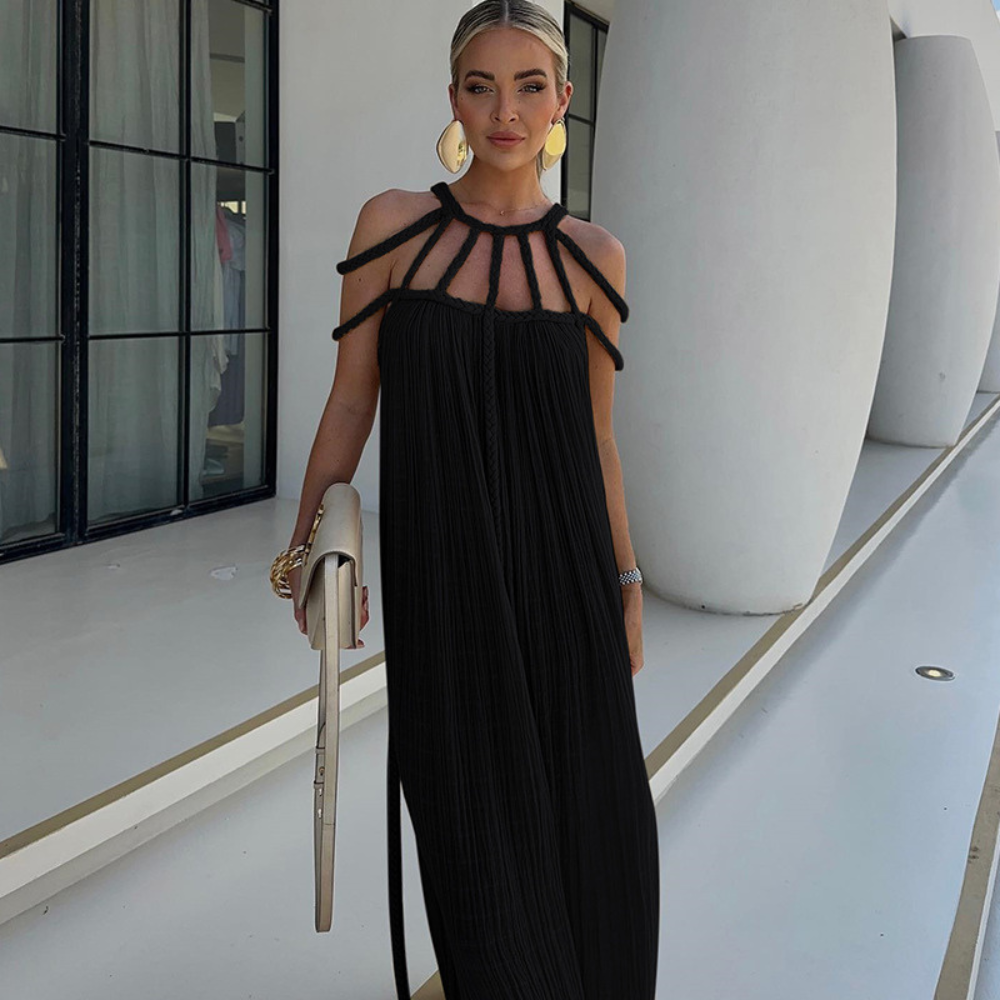 ROYALTY - VESTIDO MAXI MODERNO Y SOFISTICADO