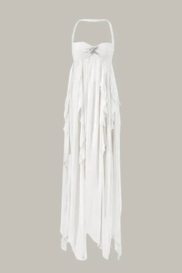 FAIRYJANE - VESTIDO MAXI DE ENCAJE ELEGANTE