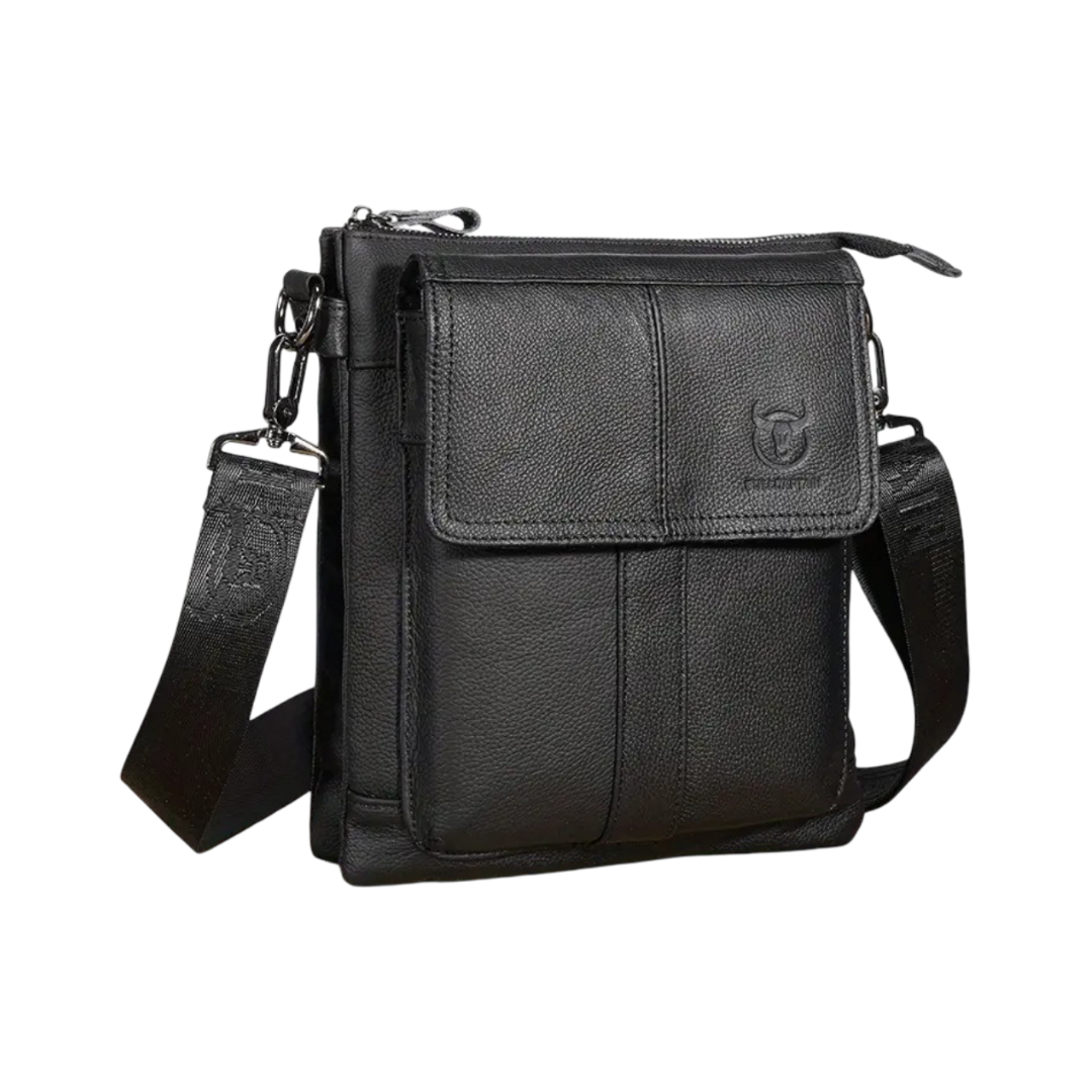 Colton | Bolso Cruzado Delgado de Cuero con Diseño de Bolsillo con Solapa