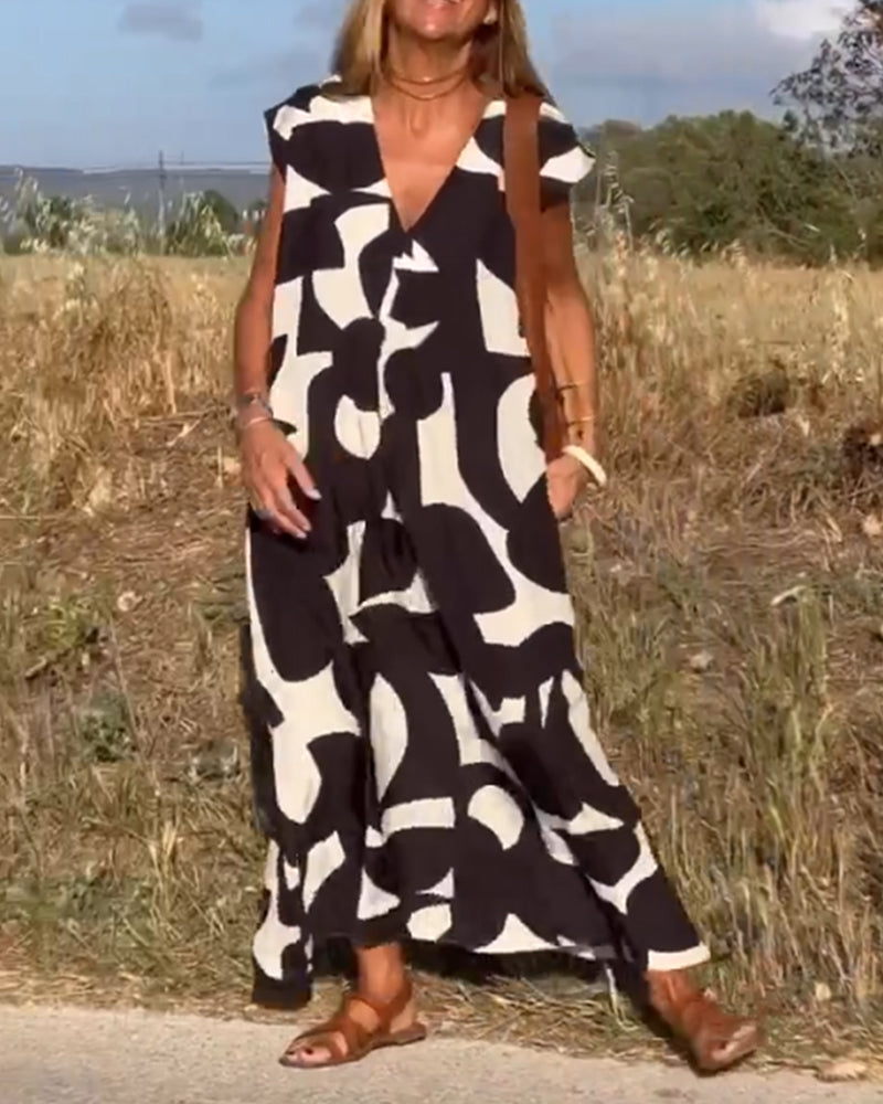 Alvina - Vestido Abstracto Relajado