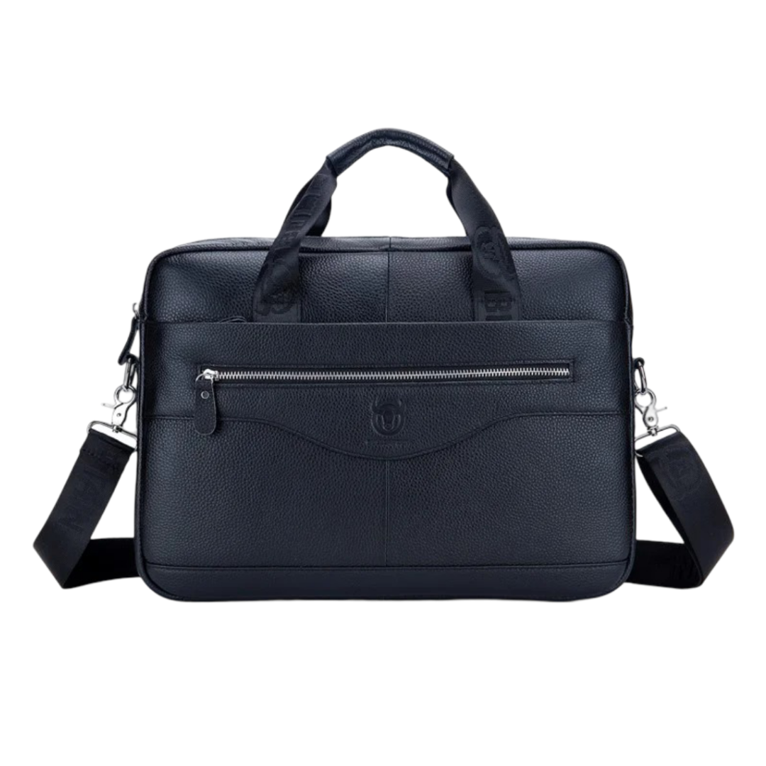 Mason | Bolsa Profesional de Cuero para Laptop con Detalle de Cierre Curvo