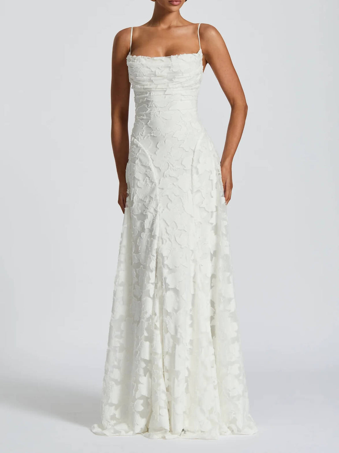 THEA - VESTIDO MAXI JACQUARD DE ELEGANCIA TEXTURIZADA