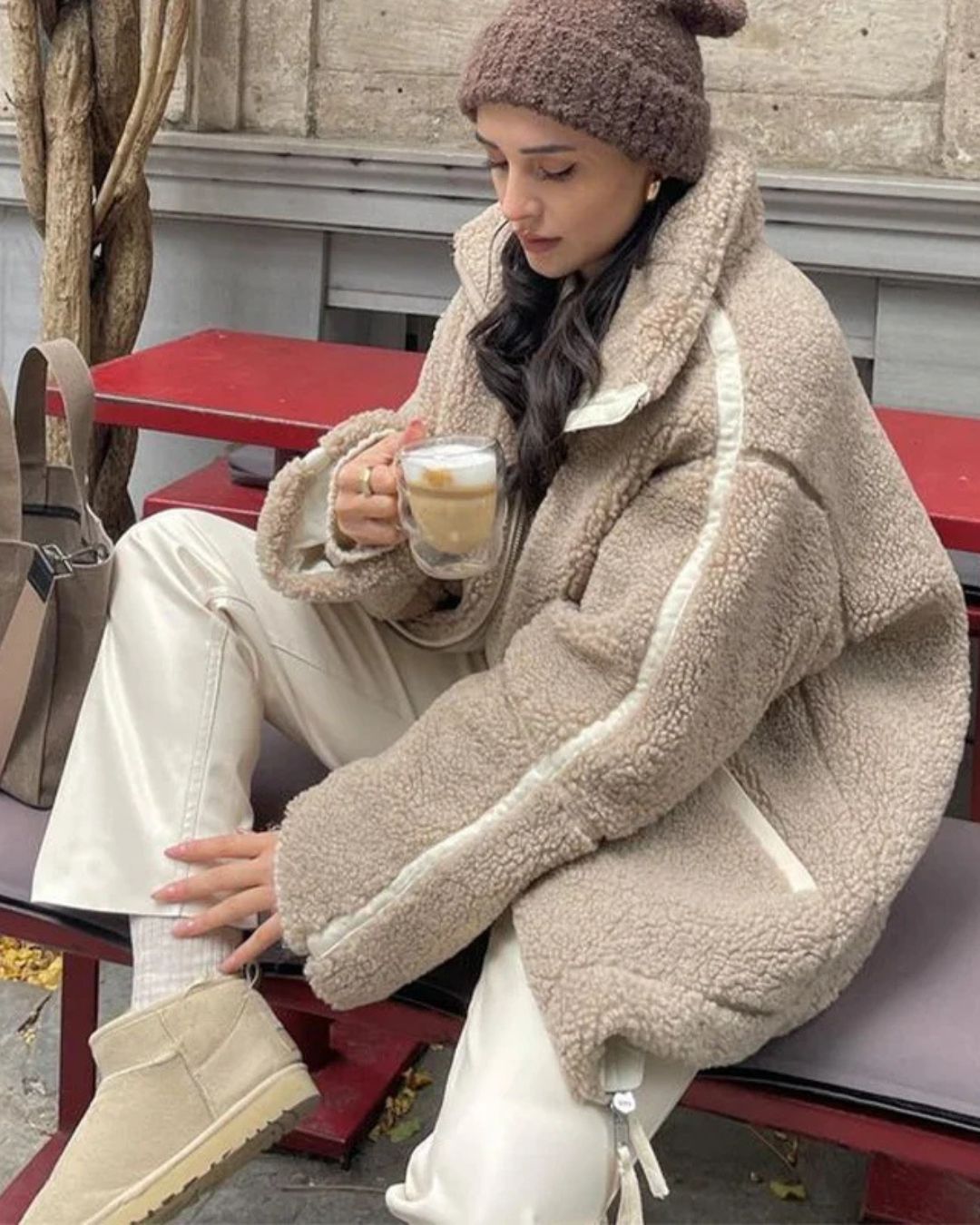 FINLEIGH - CHAQUETA TEDDY ULTRA CÓMODA Y SOBREDIMENSIONADA