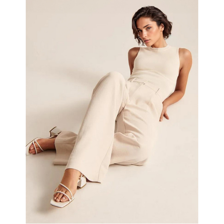 MERILYN - PANTALONES ANCHOS CON CORTE CÓNICO