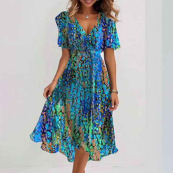 KAYCEE – VESTIDO MIDI MODERNO BLUE BELLE
