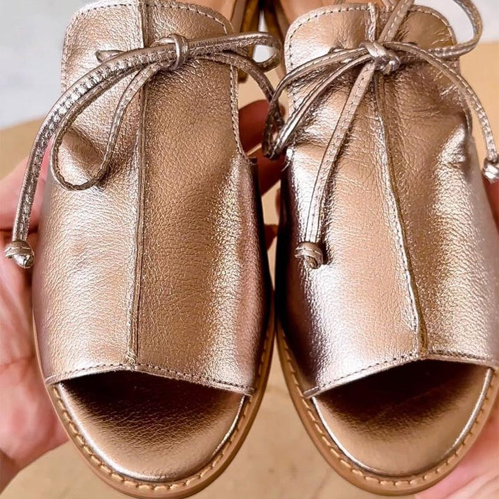 VALESKA - SANDALIAS DE CUERO ESTILO TIRA