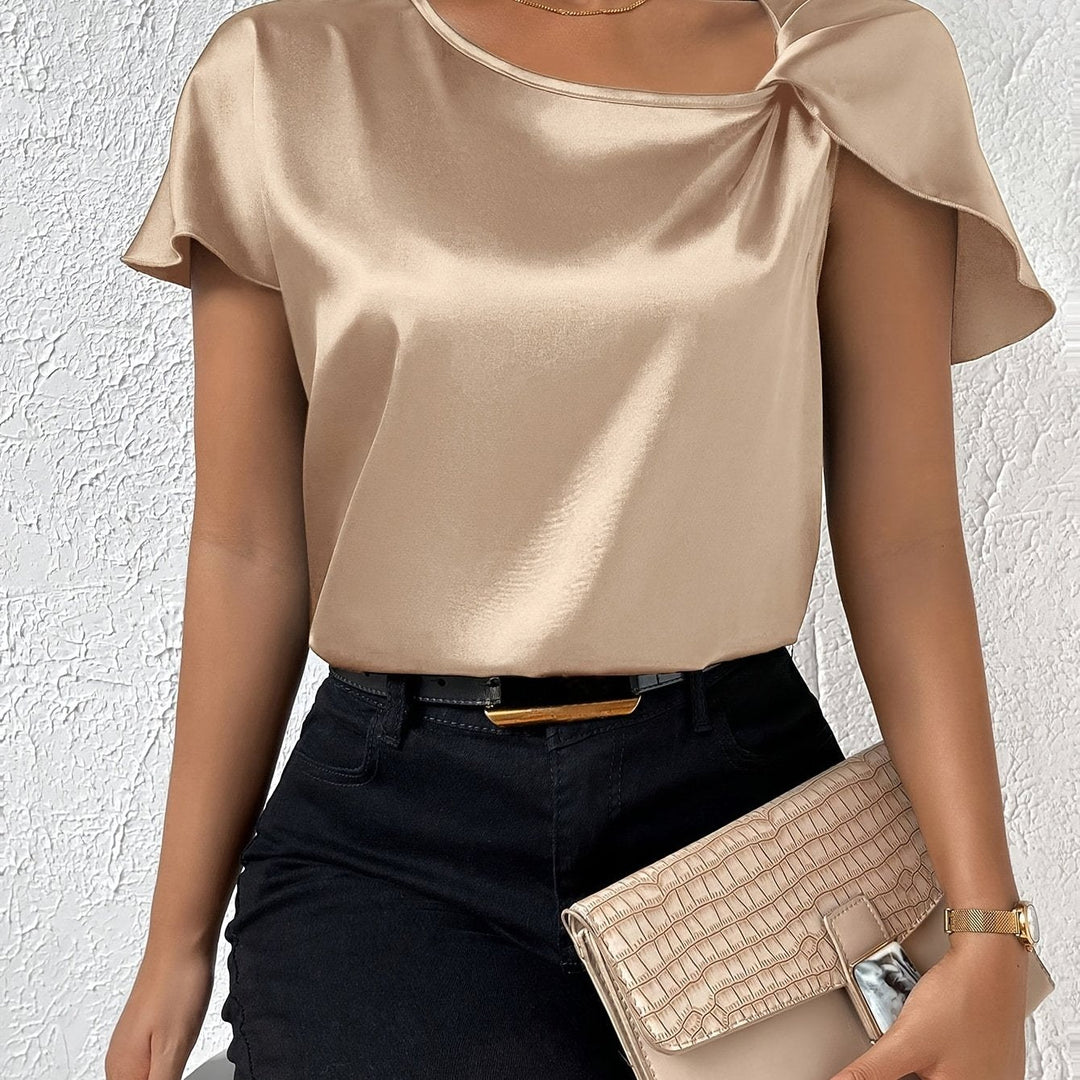 LEASA - BLUSA CON ACENTO MODERNO EN EL HOMBRO