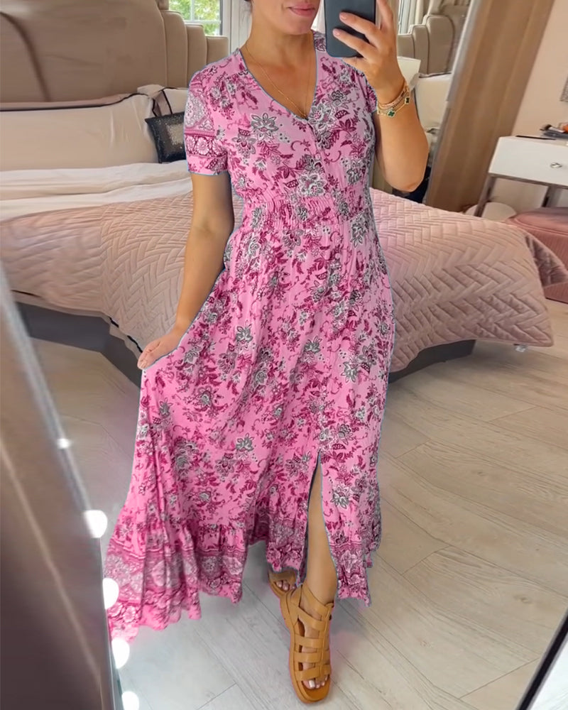 BRIAR - VESTIDO BOTÁNICO CON ESCOTE EN V