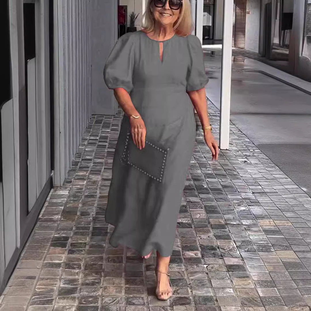 Carla - Vestido Elegante con Mangas Abullonadas