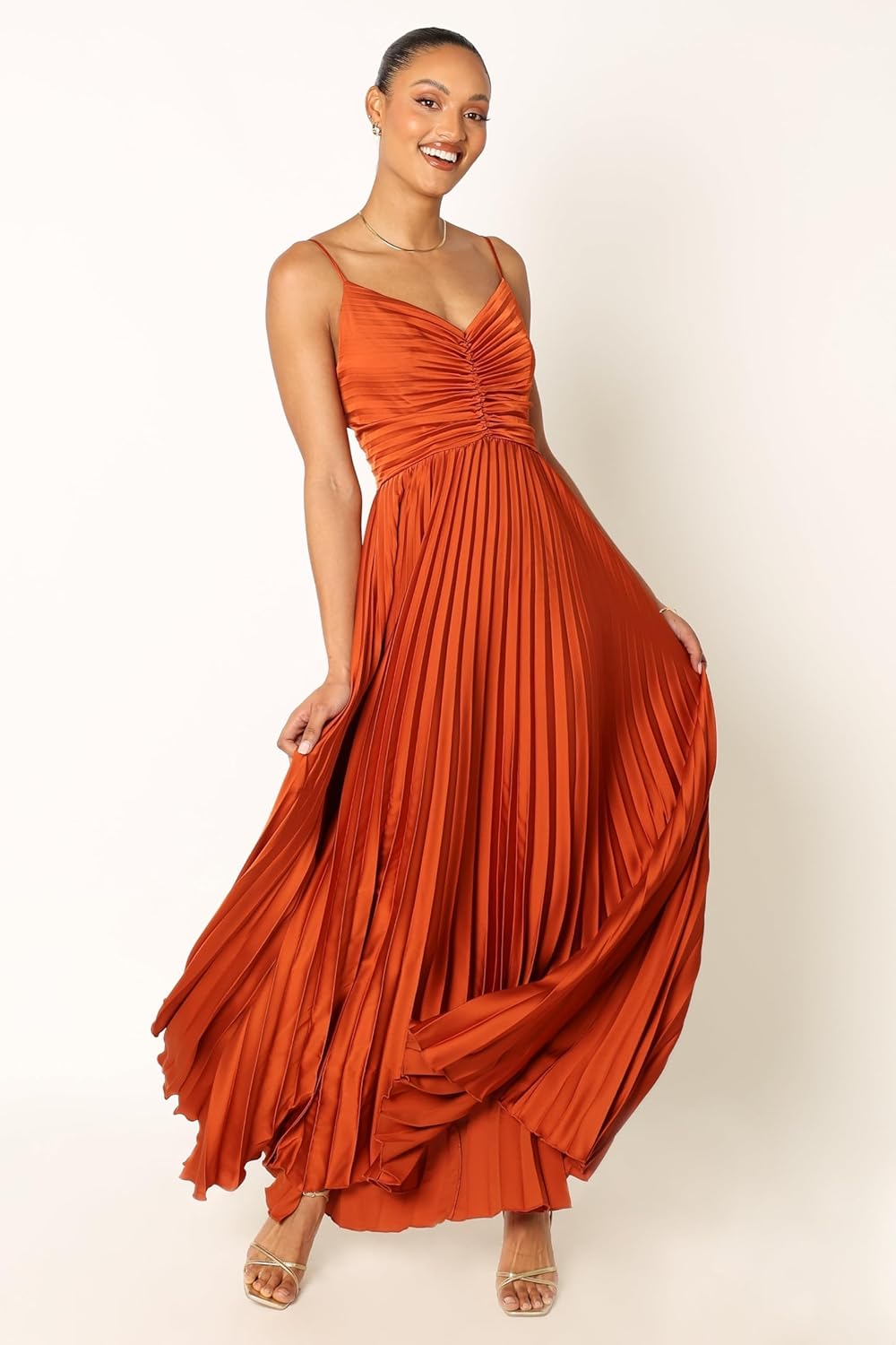 MIKA - VESTIDO MIDI FORMAL PLISADO
