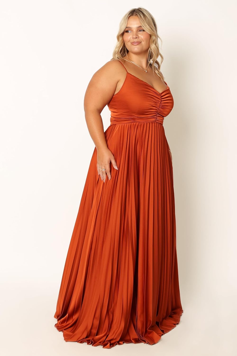 MIKA - VESTIDO MIDI FORMAL PLISADO