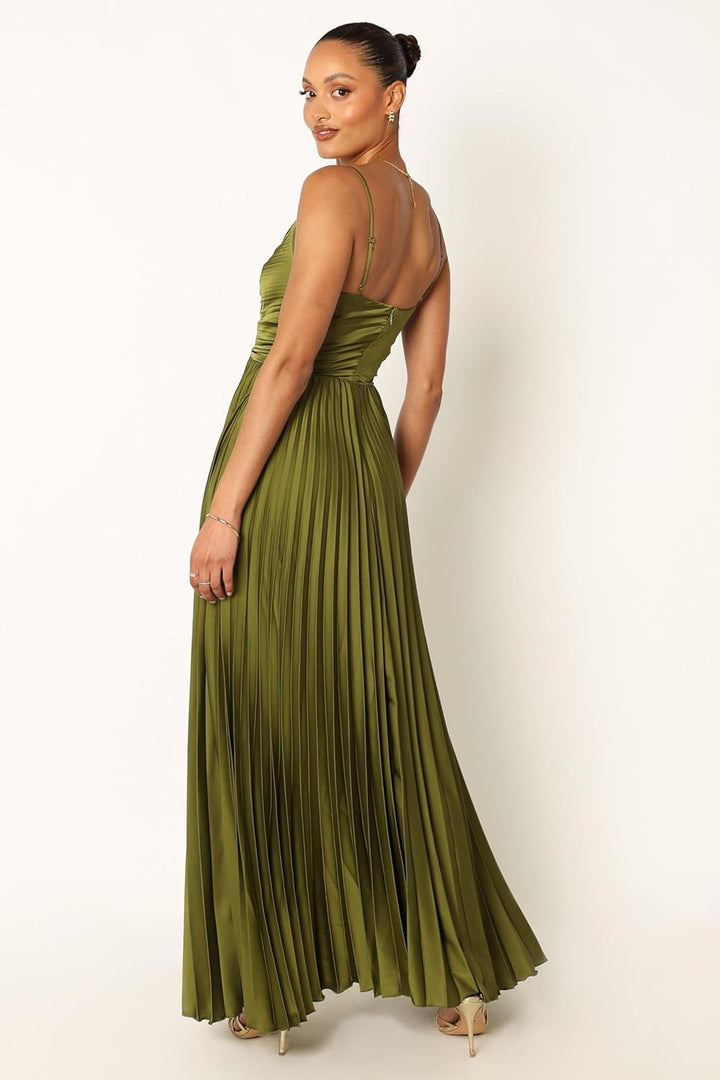 MIKA - VESTIDO MIDI FORMAL PLISADO